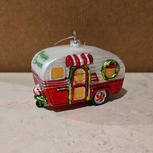 Glass Camper Ornament